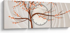 Obraz - Drzewo w nieskończoności (z zegarem) (90x30 cm)