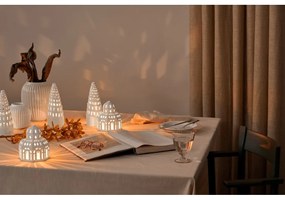 Biały ceramiczny świecznik świąteczny Kähler Design Lighthouse, ø 9 cm
