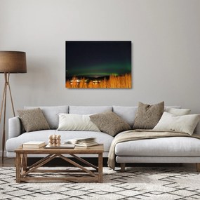 Obraz na szkle - zorza polarna (70x50 cm)