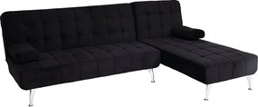 Sofa rozkładana MCW-K22,  aksamitny czarny