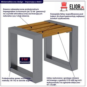 Kwadratowy taboret ogrodowy - Caverno 42 kolory
