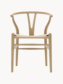 Krzesło z drewna z ręcznie plecionym siedziskiem CH24 Wishbone Chair