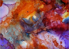 Obraz na szkle - Abstrakcyjna sztuka tuszu (70x50 cm)