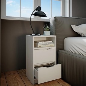 Szafka nocna biały 38x30.6x66.6 ruben