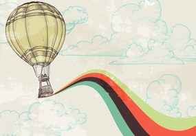 Fototapeta - Namalowany balon (196x136 cm)