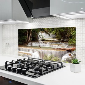 Panel Szklany Ukryty Wodospad W Gęstwinie Lasu