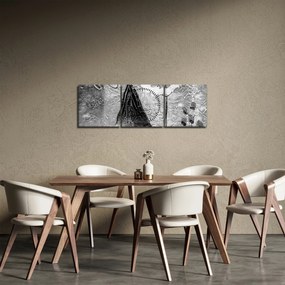 Obraz - Malarstwo afrykańskie (z zegarem) (90x30 cm)