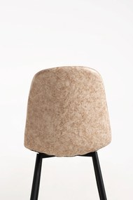 Zestaw 4 Krzese Black Teok Ekoskóra