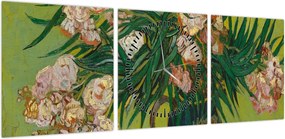 Obraz - Vincent van Gogh, Oleanders, reprodukcje (z zegarem) (90x30 cm)