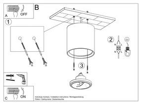 Biała lampa sufitowa ø 14,5 cm Roxa – Nice Lamps