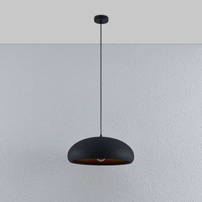 Nowoczesna lampa wisząca czarna ze złotem - Gerwina
