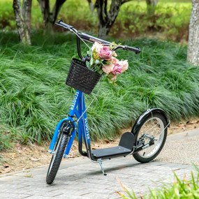 HOMCOM Hulajnoga dziecięca od 5 do 12 lat regulacja wysokości niebieski czarny