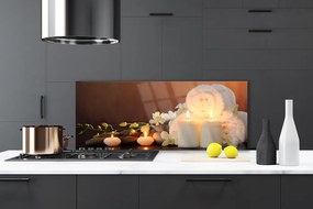 Panel Szklany Wieczór Relaksu: Świece i Spa