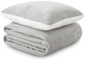 KOC I PODUSZKA WARM HUG SZARY 130x190 cm szary