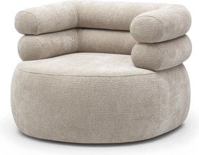 Fotel wypoczynkowy Melos obrotowy - beżowy szenil Dress me 15