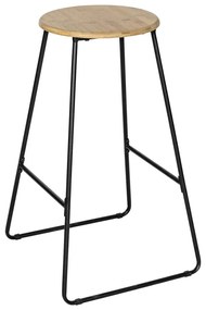 Czarno-naturalny bambusowy hoker 70 cm Loft – Wenko