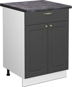 Szafka dolna do kuchni antracytowo-złoty 60x60x82 fame-line