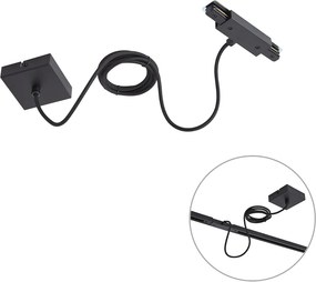 Zasilacz I-Connector do szyny 1-fazowej z kwadratową płytą montażową czarny - Iconic