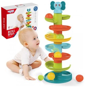 Woopie baby kulodrom tor kulkowy zestaw spirala + 3 kulki