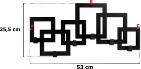 Czarny nowoczesny wieszak ścienny L9-Z81