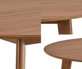 Okrągły nierozkładany stół Roxby Actona 105 cm, kolor orzech