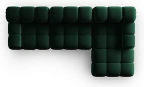 Zielona aksamitna sofa 285 cm Bellis – Micadoni Home