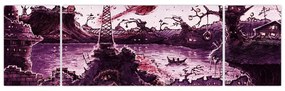 Obraz - Zaczarowana wioska (170x50 cm)