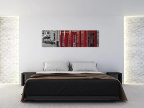 Obraz - Budki telefoniczne w Londynie (170x50 cm)