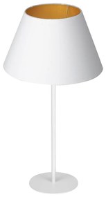 Lampa stołowa ARDEN 1xE27/60W/230V śr. 30 cm biały/złoty