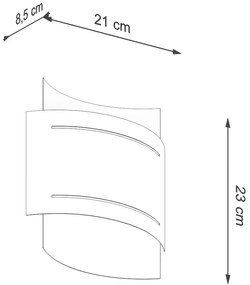 Biały minimalistyczny kinkiet - S173-Pertis
