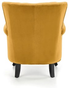 Fotel do salonu TITAN VELVET musztardowy HALMAR