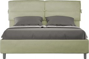 Łóżko bez stelaża tapicerowane 160x190 microfibra Zielony Nandy