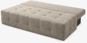 Sofa z Funkcją Spania MORANA Kremowa Boucle Nowoczesna