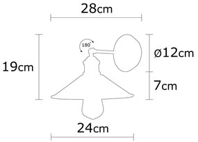 Kinkiet w kolorze brązu ø 24 cm Berceste – Opviq lights