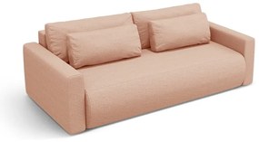 Różowa rozkładana sofa ze schowkiem 238 cm Belfast – Cosmopolitan Design