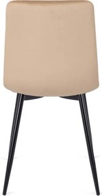 Zestaw Stół Okrągły Rozkładany HARRY 102-142 cm Dąb Artisan/Czarny i 6 Krzeseł Tapicerowanych PERU Beżowych Nowoczesnych