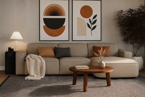 Narożnik modułowy Cursal B prawostronny– sofa narożna 282 × 166 cm, beige Raven 30, nowoczesny design