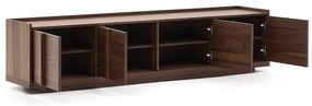 Brązowa szafka pod TV w dekorze orzecha 200x47x40 cm Onix – Kave Home
