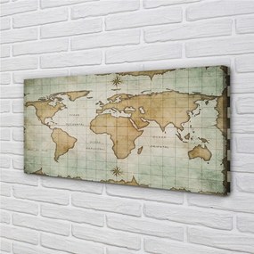 Obraz drukowany na płótnie Artystyczna Przypalona Mapa