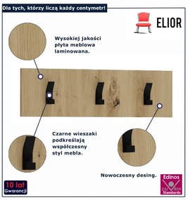 Wieszak minimalistyczny na ubrania dąb artisan F1-W21