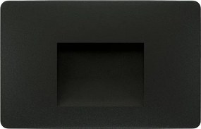 Beneito & Faure - Mis Sq Wall 3W LED Recessed Step Light - Square Wall Step Light Switch IP65 2700K/3200K/4000K - Black