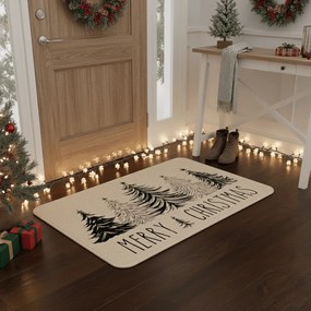 Świąteczna wycieraczka BLACK FOREST 60x90 cm, beżowa