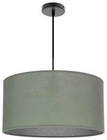 Zielona lampa wisząca z tekstylnym kloszem ø 40 cm Shanti – Candellux Lighting