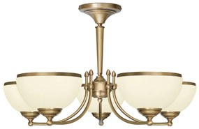 Stylowy złoty żyrandol z kloszami z ramką YR-S5AKE