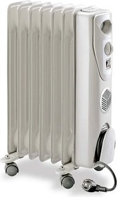 Olejowy Grzejnik 2000W Biały Dio - Kółka i Regulowany Termostat