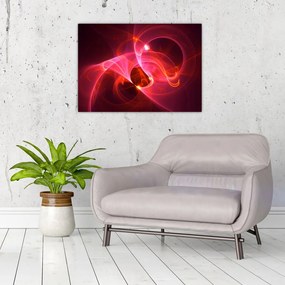 Obraz na szkle - nowoczesny obraz różowej abstrakcji (70x50 cm)