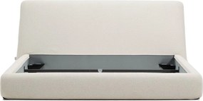 Beżowe tapicerowane łóżko dwuosobowe bez stelaża 180x200 cm Martina – Kave Home