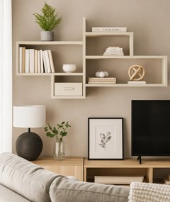 Kaszmirowa geometryczna designerska półka na ścianę W1-D45