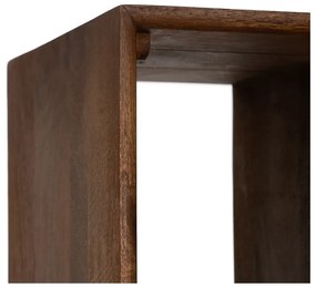Brązowy regał z litego drewna mango 60x190x30 cm Sagara – Ixia