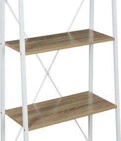 Wysoki regał stojący w stylu loft Cilyan L biały
